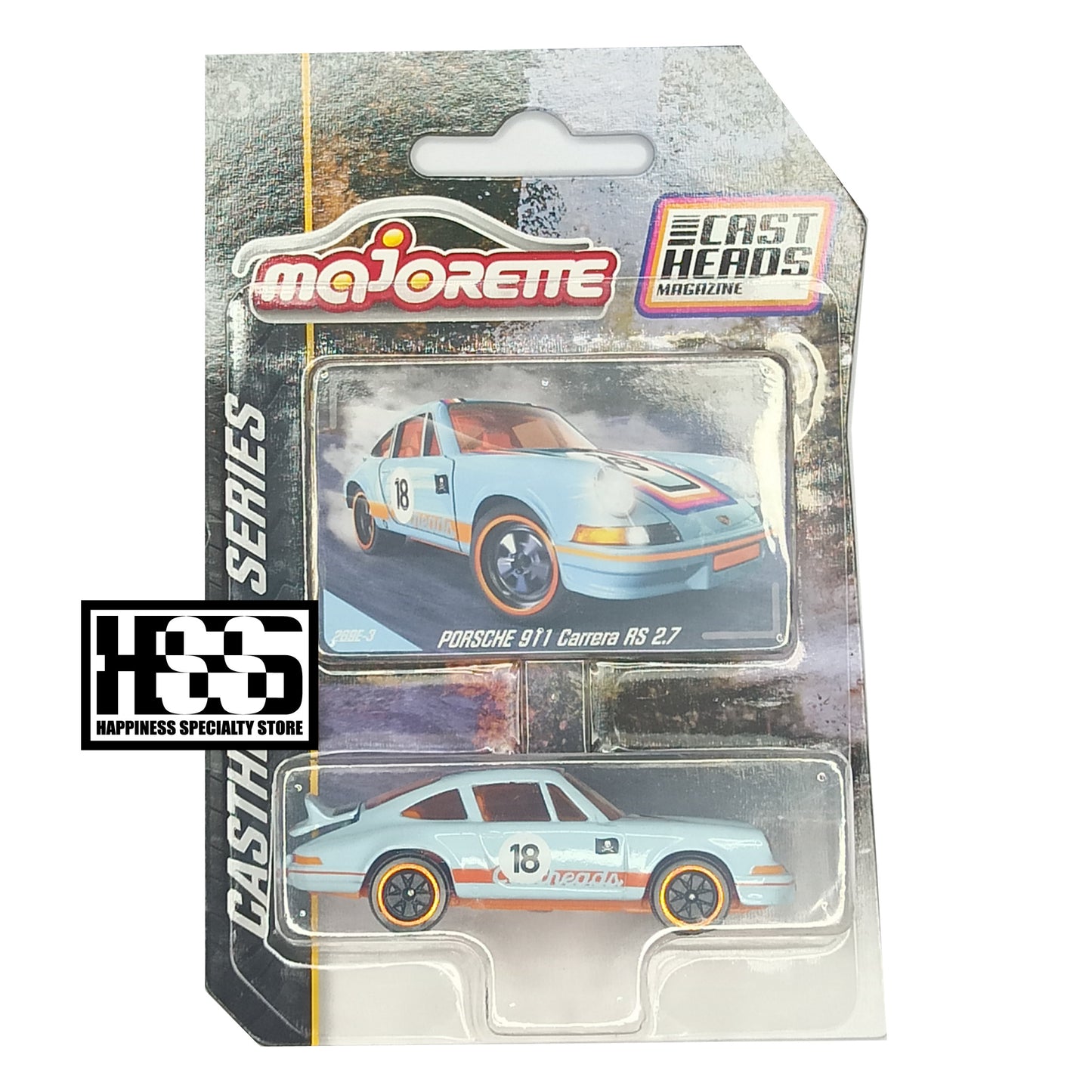 Porsche 911 Carrera RS 2.7 Blue 2024 Castheads Series Majorette 1/64 Diecast