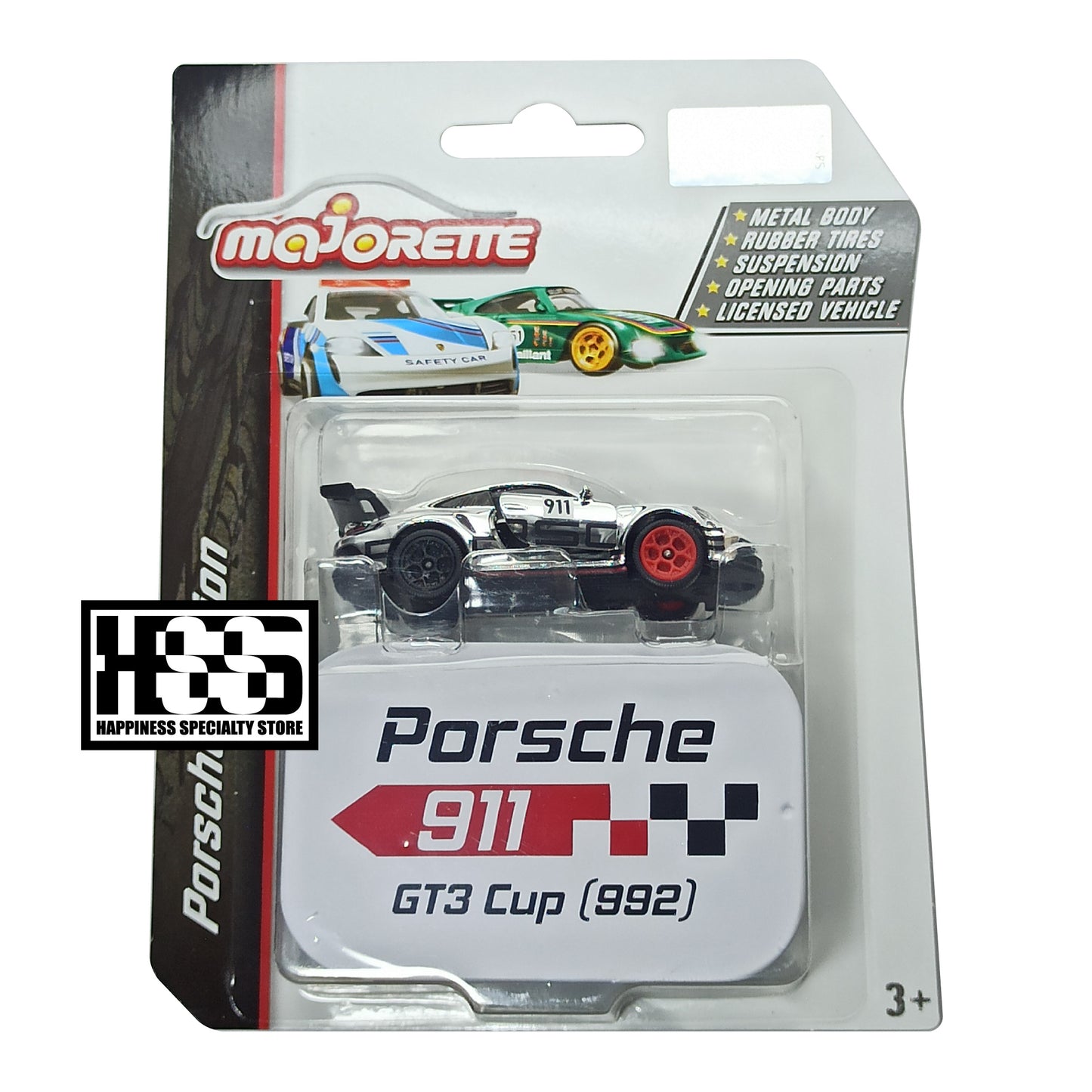 Porsche 911 GT3 Cup 992 Chrome 2024 Porsche Edition Deluxe Majorette 1/64 Diecast