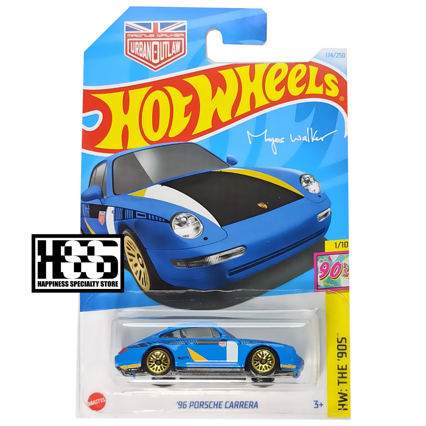 Porsche 96 Carrera Blue 2024 HW The 90s Magnus Walker Hot Wheels 1/64 Diecast