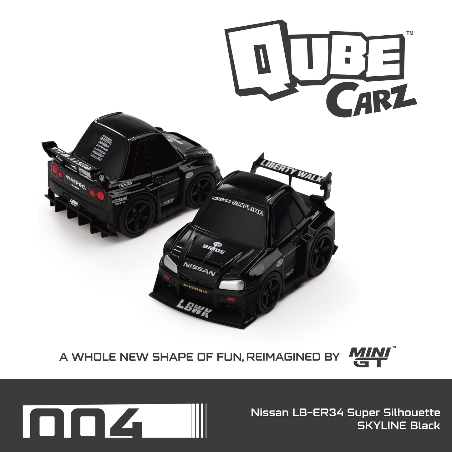 Qube Carz Nissan LB-ER34 Super Silhouette SKYLINE Black QZ00401