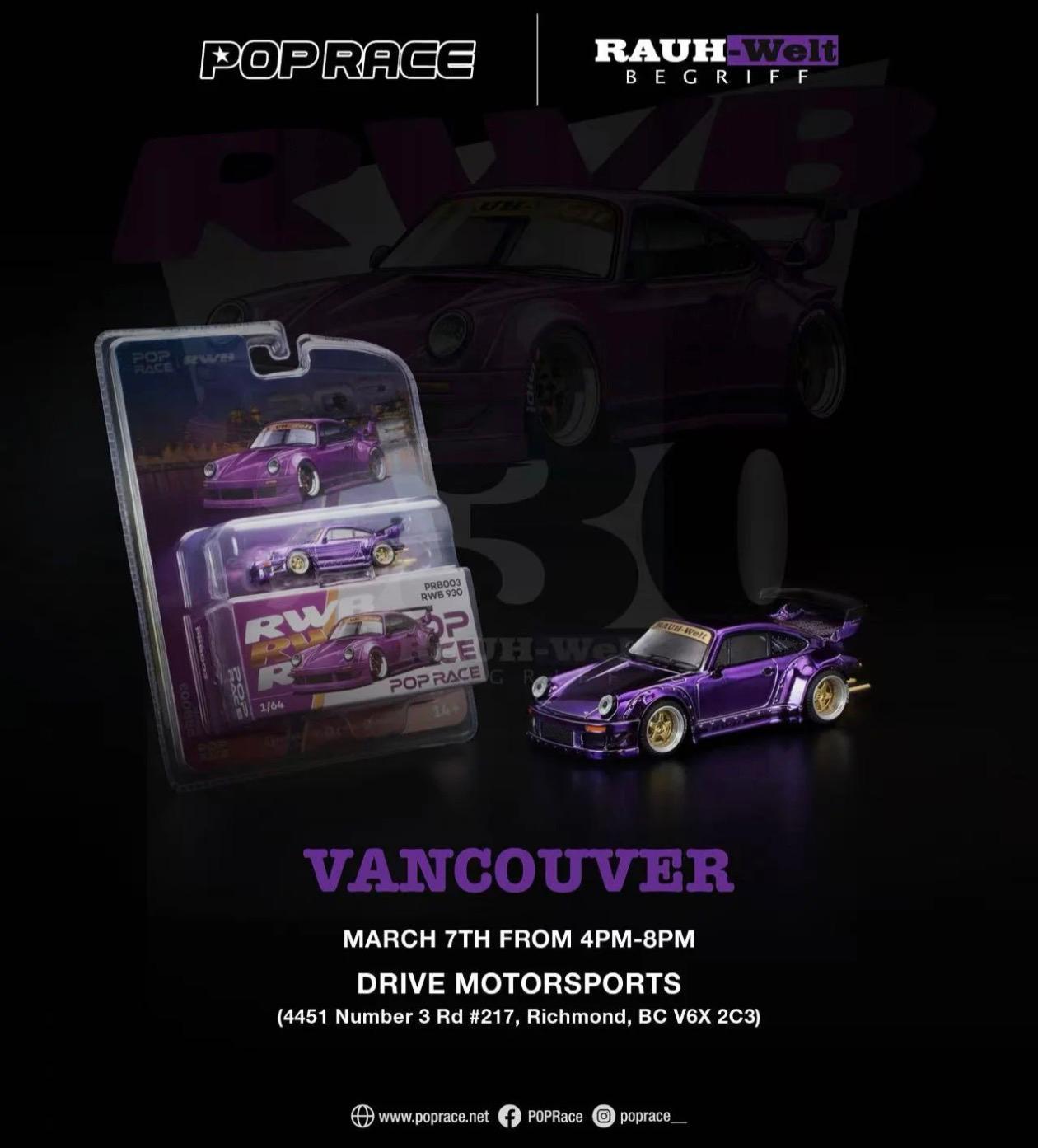 Pop Race RWB 930 Chrome Purple Vancouver Meet Exclusive PRB003 1