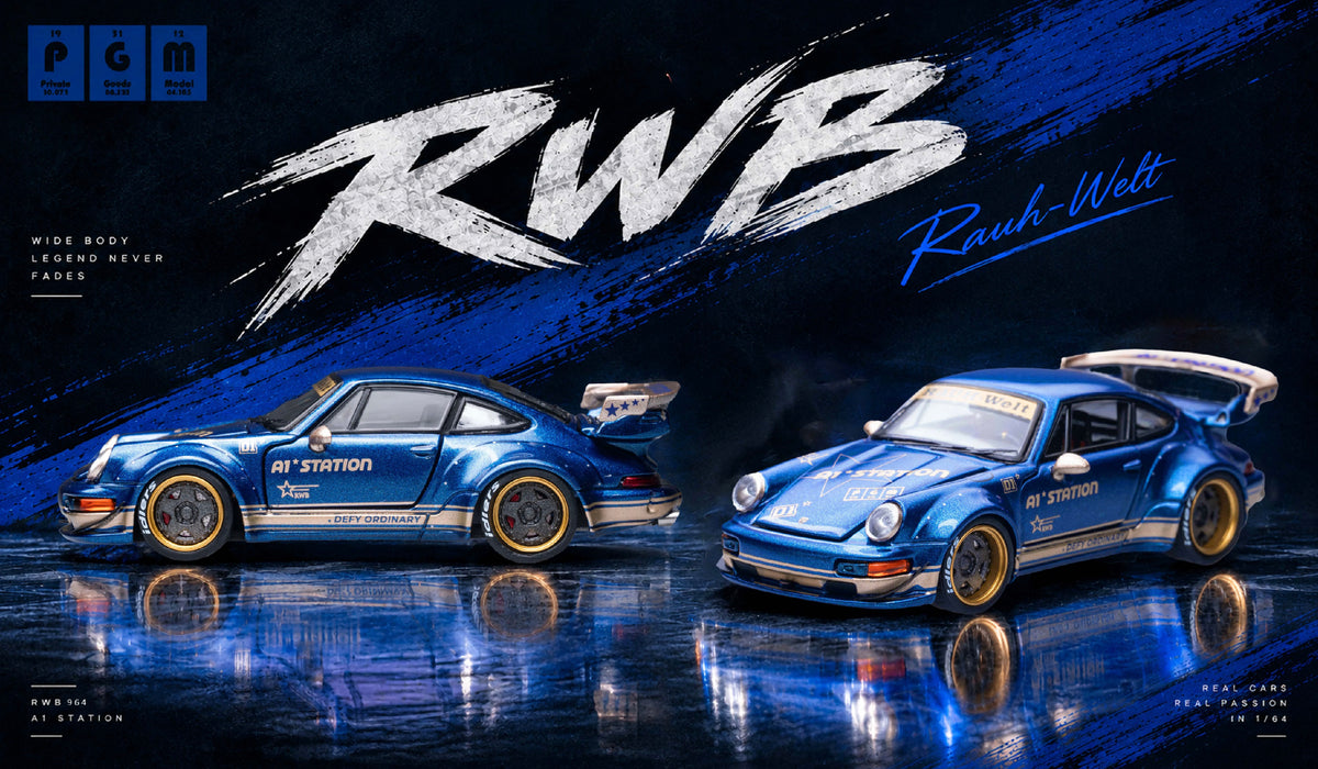 PGM LBWK A1 Station - M4 G82 - RWB 964 (3pcs Set) APAxpo 2026 1/64 Diecast