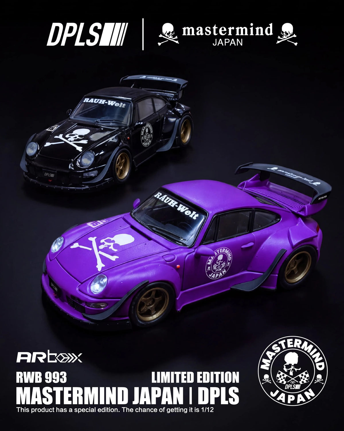 ALMOST REAL AR BOX RWB 993 Mastermind Japan 2pcs Box Set DPLS IDE 2026 1/64 Diecast