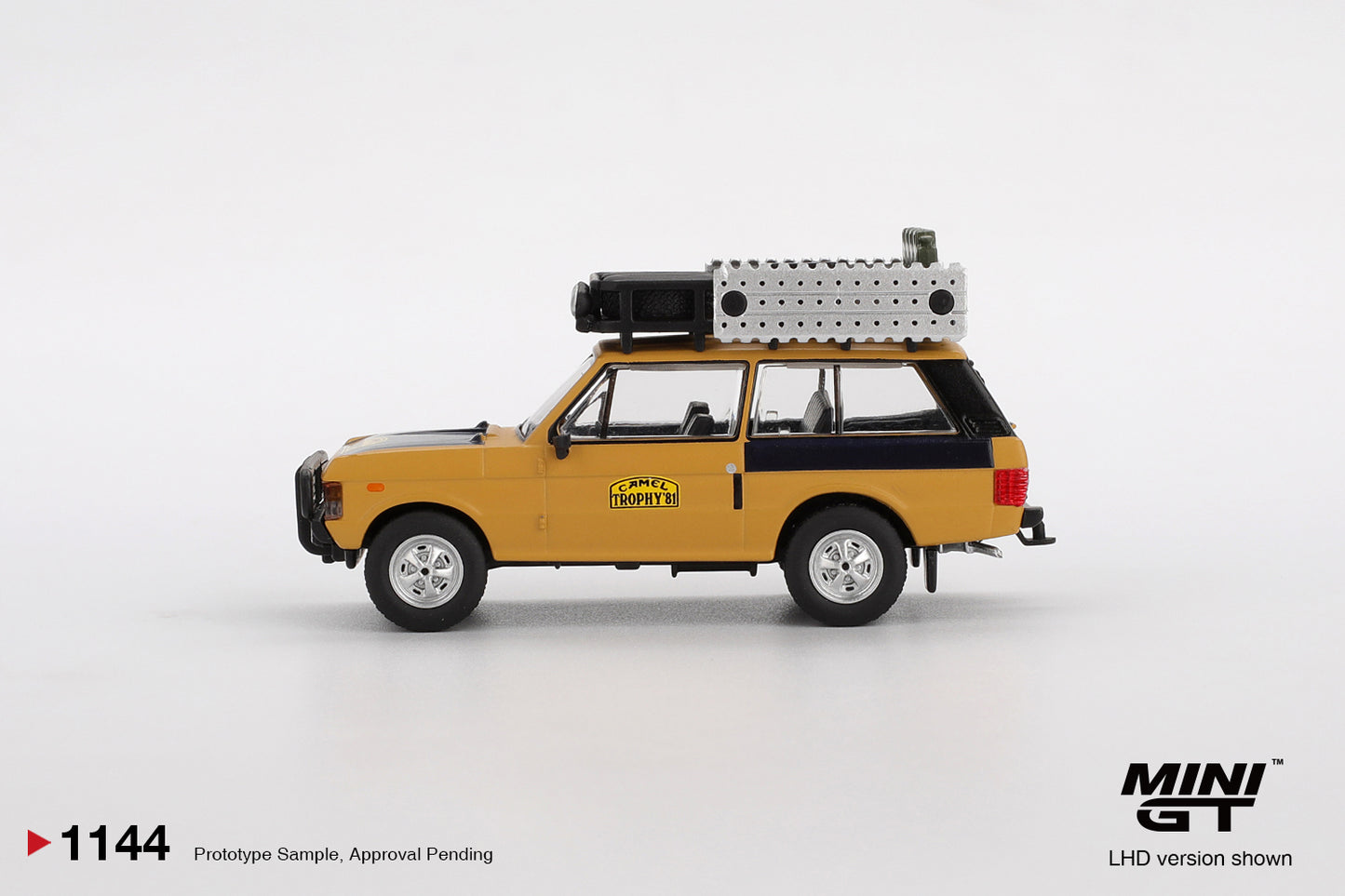 Mini GT Range Rover 1981 Camel Trophy Sumatra C.Swoboda & K.Mentel Winner MGT01144 1/64 Diecast