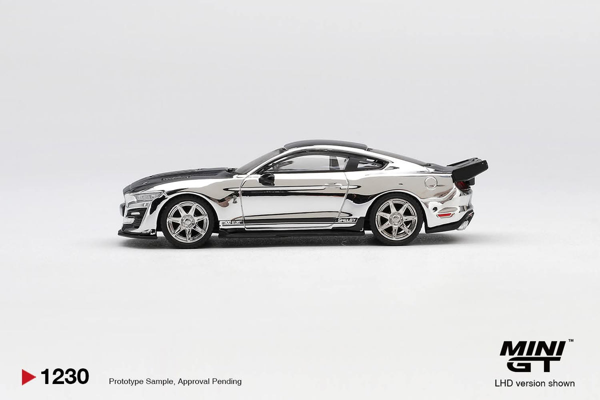 MINI GT Shelby GT500 Dragon Snake Concept Chrome Silver MGT01230 1/64 Diecast