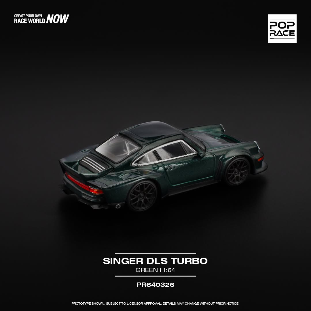 Pop Race Singer DLS Turbo Green PR640326 1/64 Diecast
