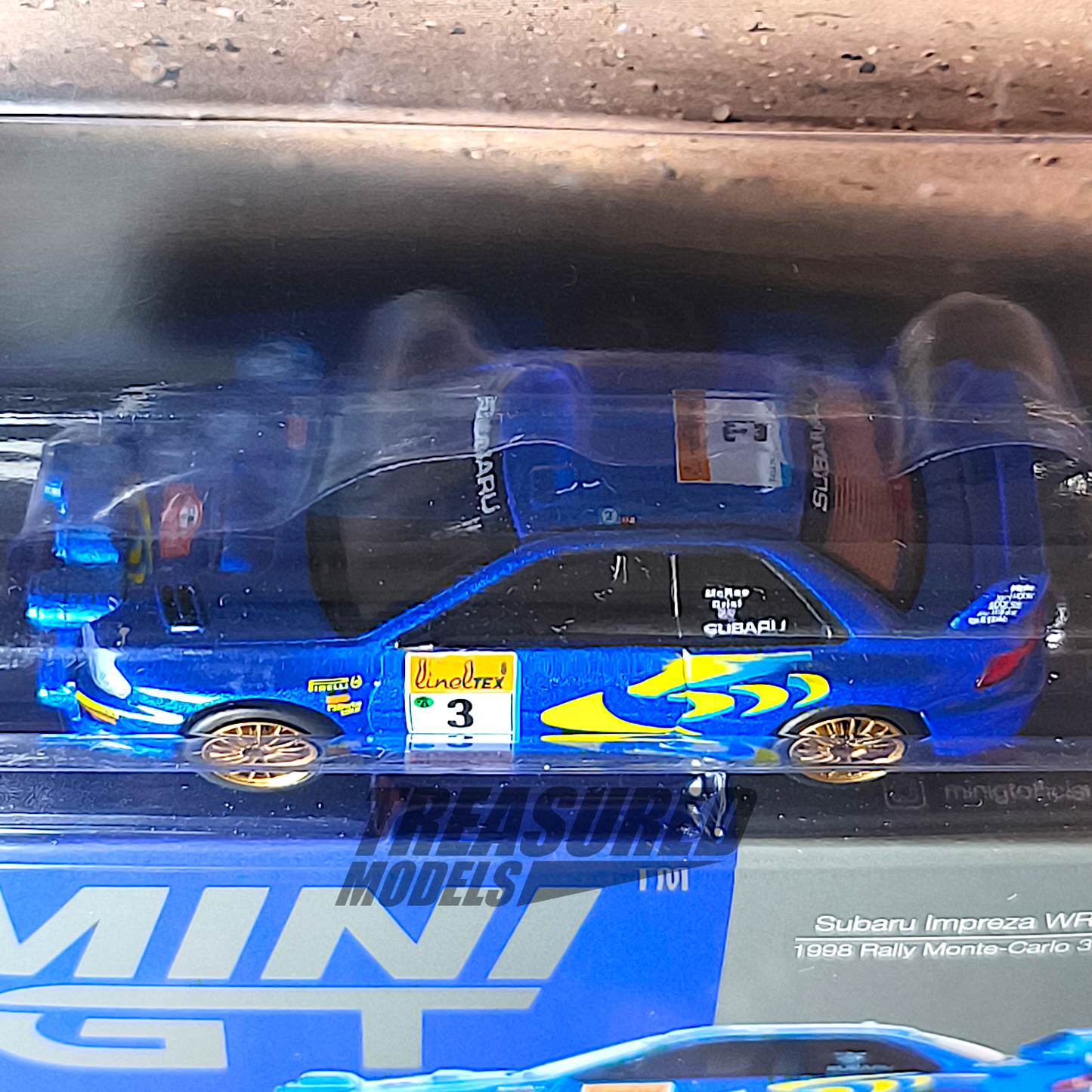 Mini GT Subaru Impreza WRC98 1998 Rally Monte-Carlo 3rd Place #3 Blister Packaging MGT00975 1/64 Die Cast