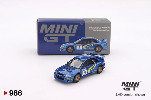 Mini GT Subaru Impreza WRC99 1999 Rally Australia Winner #5 MGT00986 1/64 Die Cast
