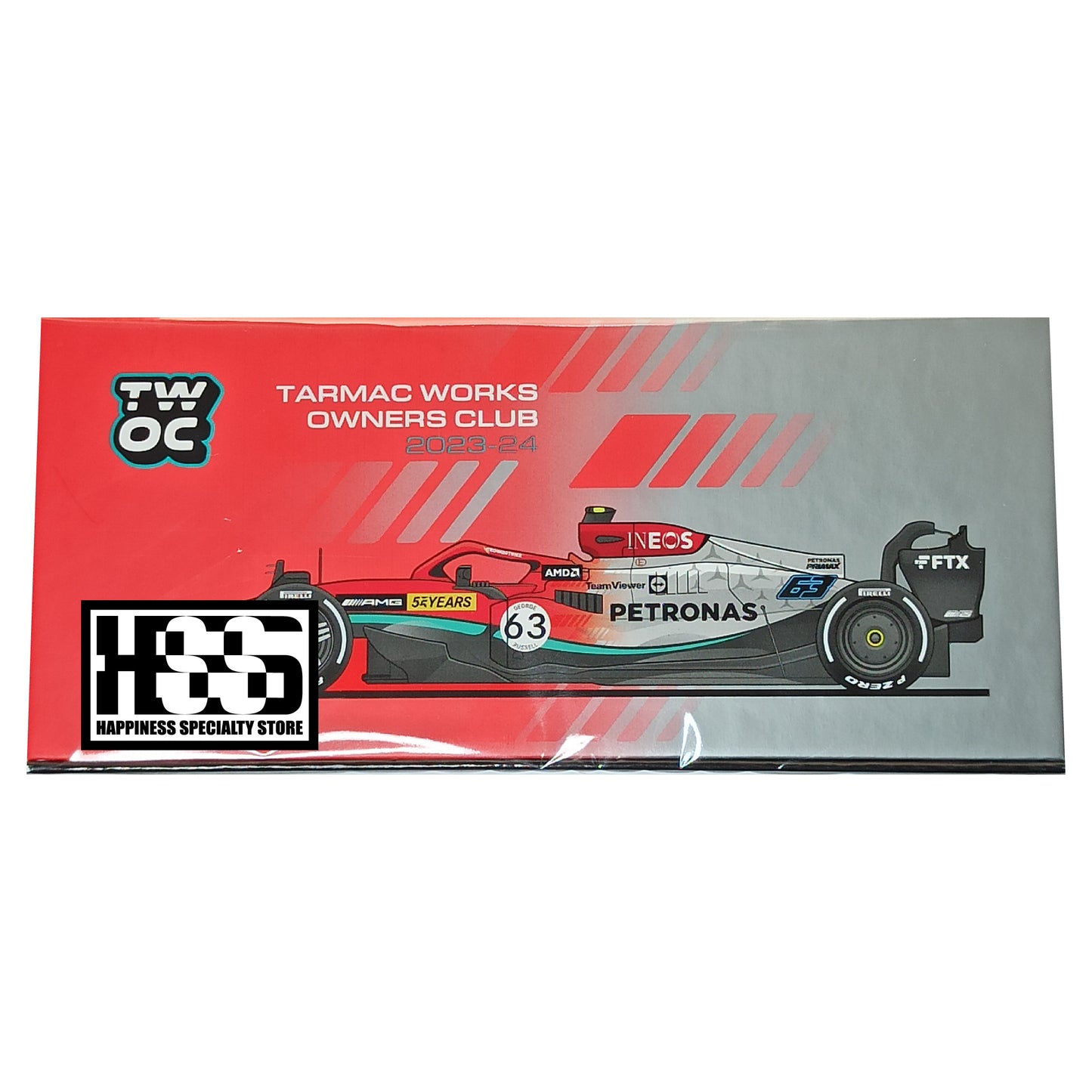 Tarmac Works T64G-F044-55AMG Owners Club Mercedes-AMG F1 W13 E Performance 55th Anniversary Showcar Lewis Hamilton & George Russell