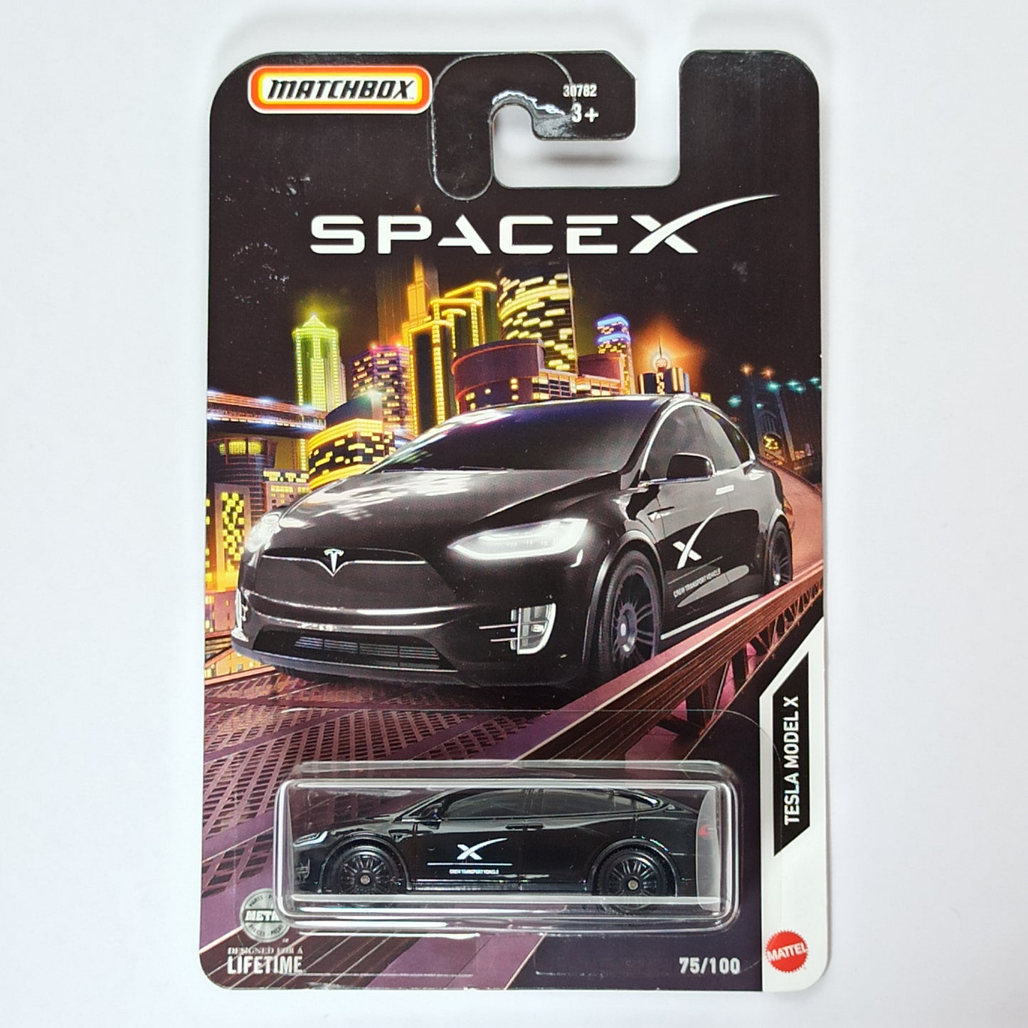 Tesla Model X Black 2024 Space X Matchbox 1/64 Diecast