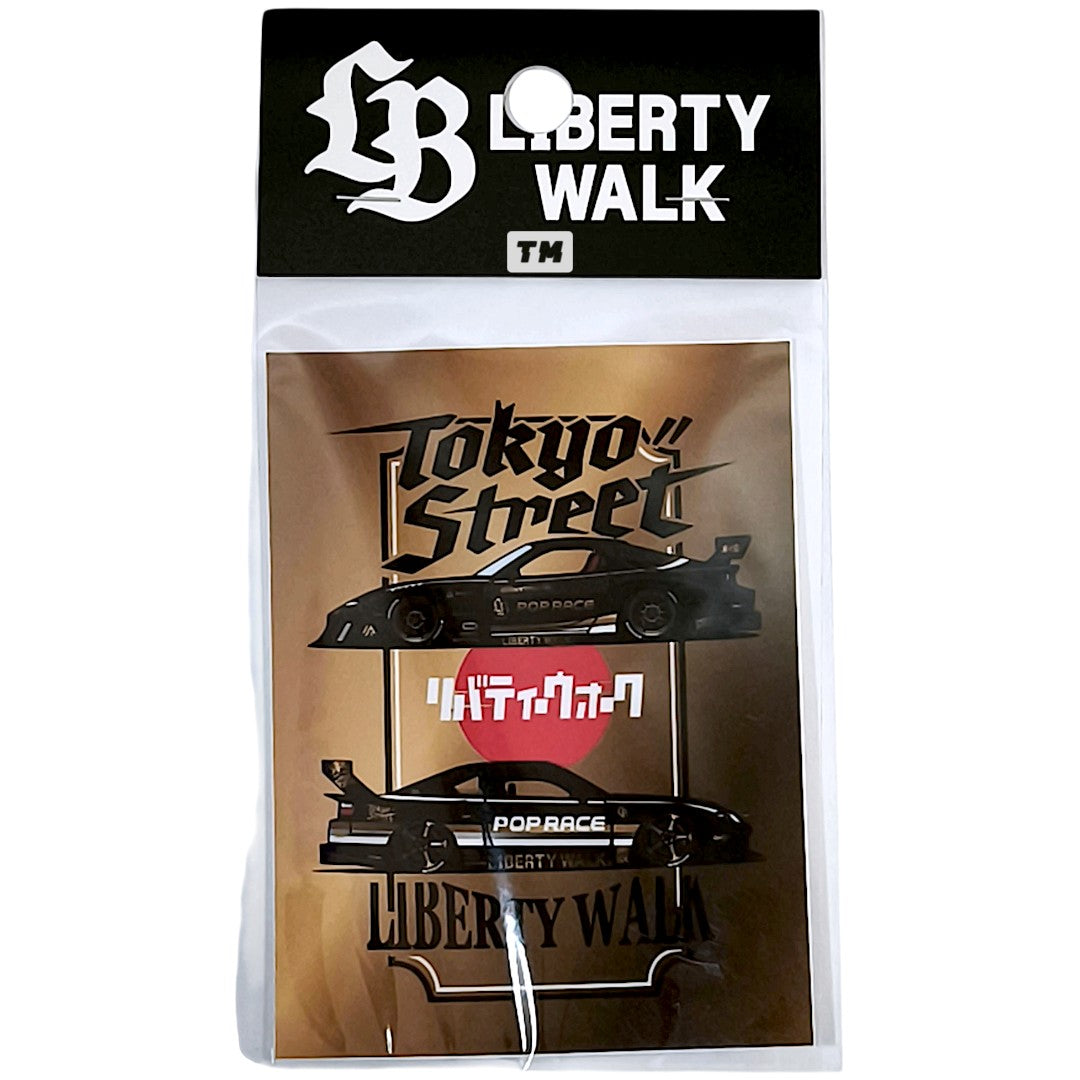 Liberty Walk Tokyo Street Box Logo FD S15 Gold Square Sticker ST253-FDS15GLD