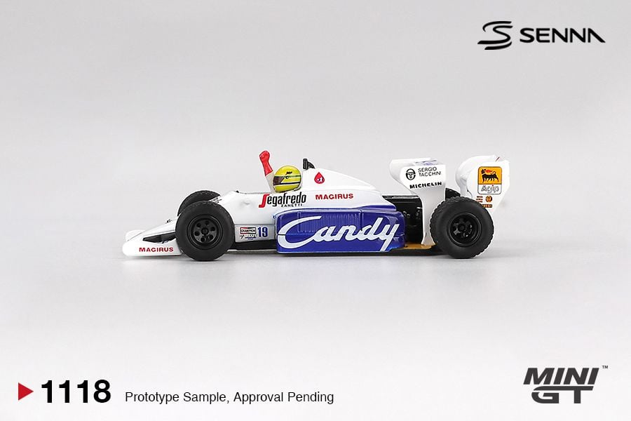 *Pre-Order* Mini GT Toleman TG184 #19 Ayrton Senna 1984 Monaco Grand Prix 2nd Place MGT01118 1/64 Die Cast