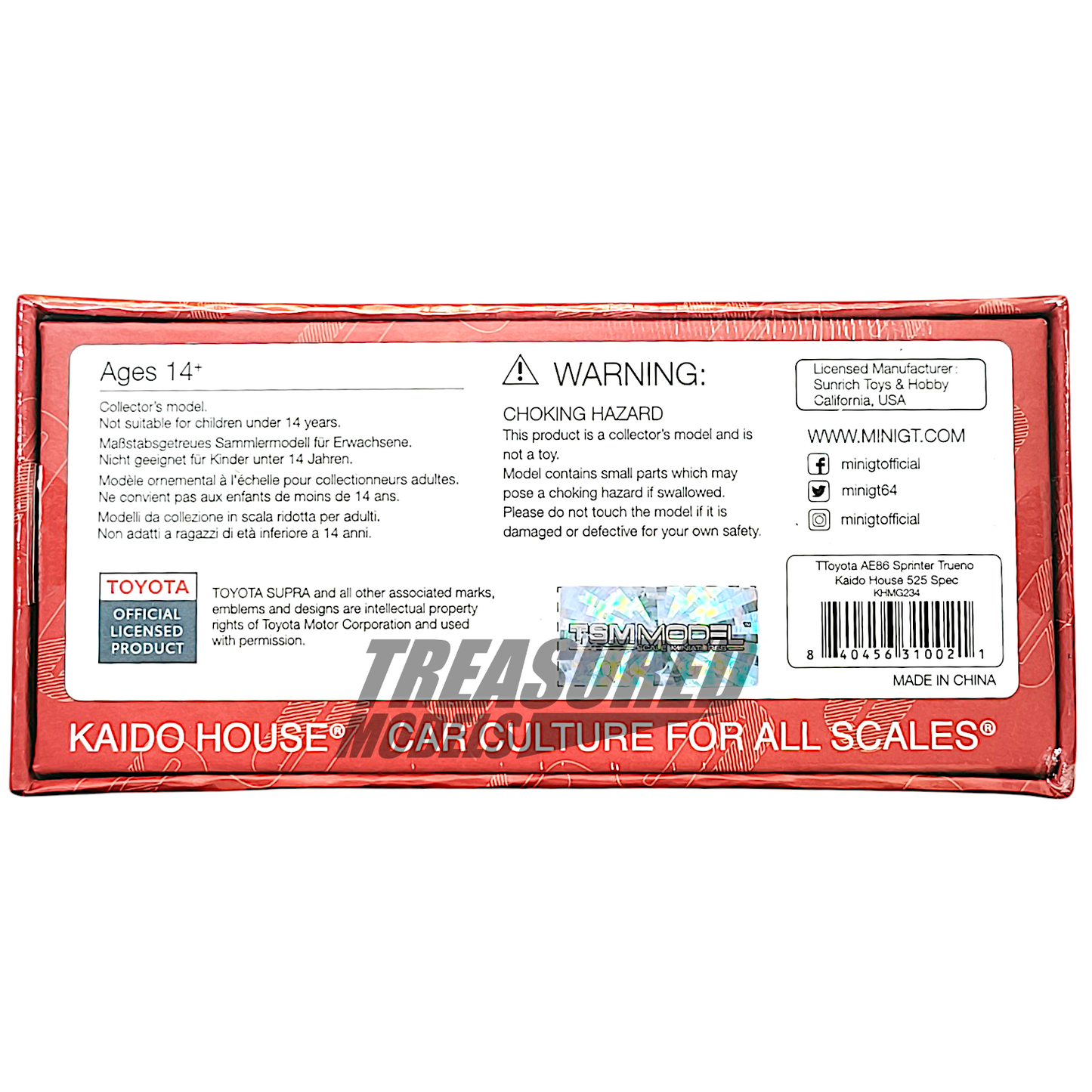 Kaido House Toyota AE86 Sprinter Trueno Kaido House 525 Spec Los Angeles Diecast Club LTDEDN KHMG234 1/64 Diecast