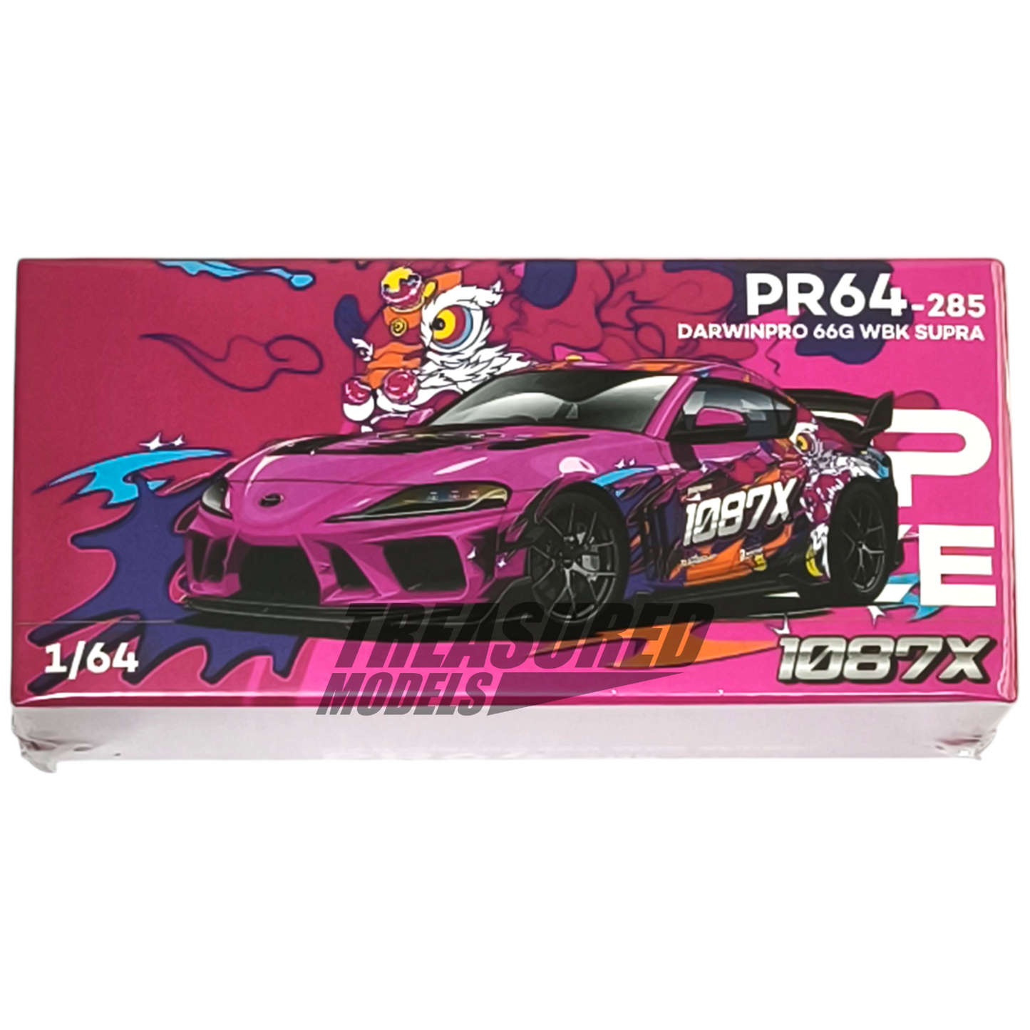 Pop Race Toyota Darwin Pro 66G WBK Supra A90 1087X Lion Dance PR640285 1/64 Die Cast