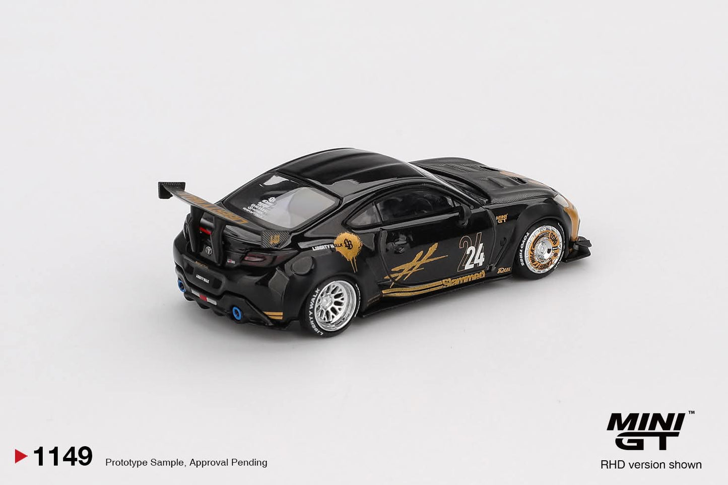 *Pre-Order* Mini GT Toyota GR86 LB★Nation Black Gold Blister Packaging MGT01149 1/64 Diecast