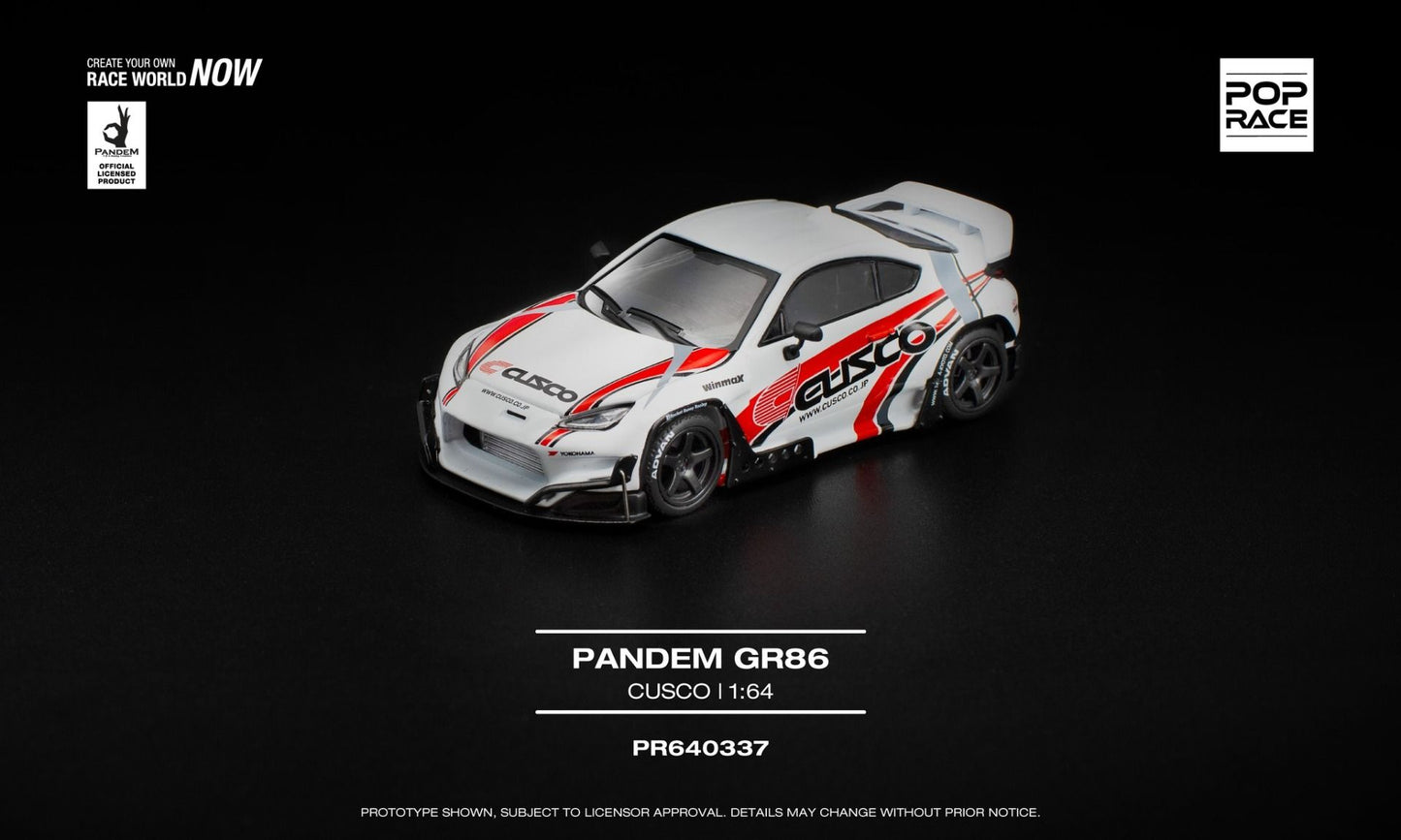 *Pre-Order* Pop Race Toyota GR86 Pandem Cusco PR640337 1/64 Diecast