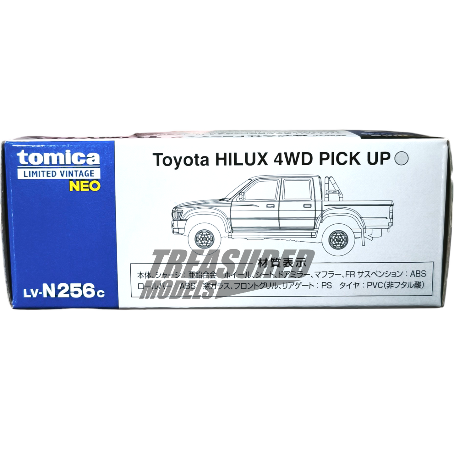 Tomica Limited Vintage Neo Toyota Hilux 4WD Pickup DoubleCab SSR (Silver) 1991 LV-N256c 1/64 Die Cast