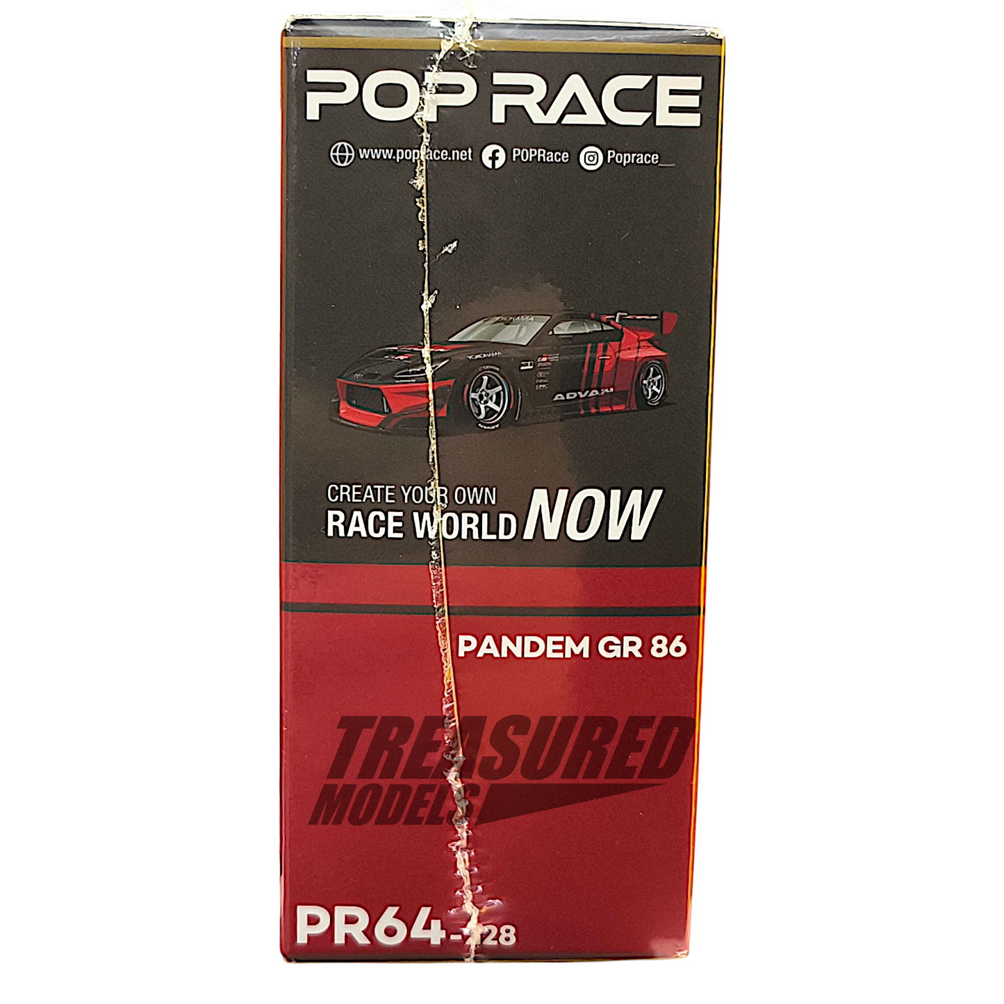 Pop Race Toyota Pandem GR86 Advan PR640228 1/64 Diecast