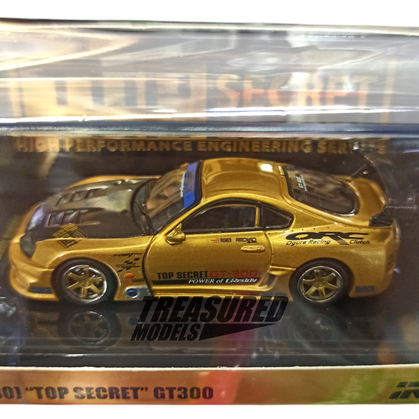 Inno64 Toyota Supra A80 GT300 Top Secret Gold 1/64 Die Cast