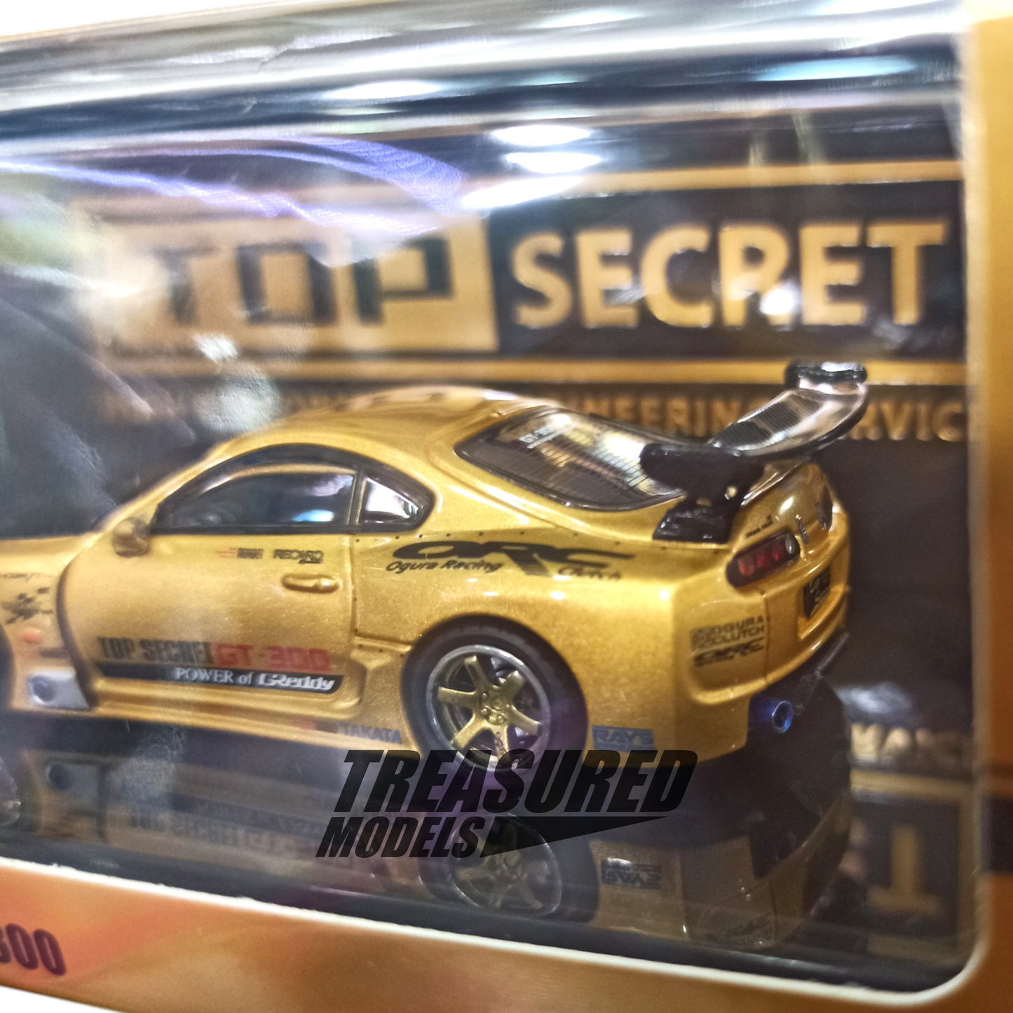 Inno64 Toyota Supra A80 GT300 Top Secret Gold 1/64 Die Cast