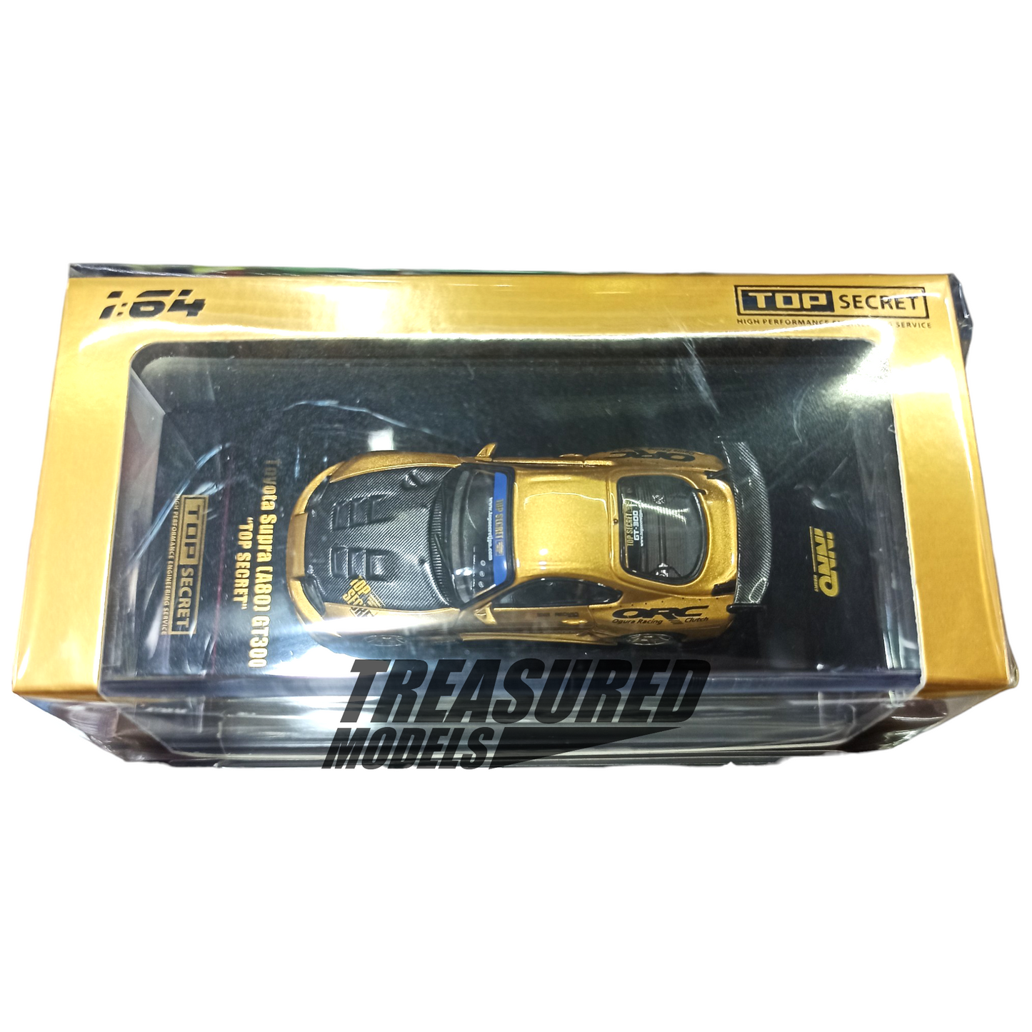 Inno64 Toyota Supra A80 GT300 Top Secret Gold 1/64 Die Cast