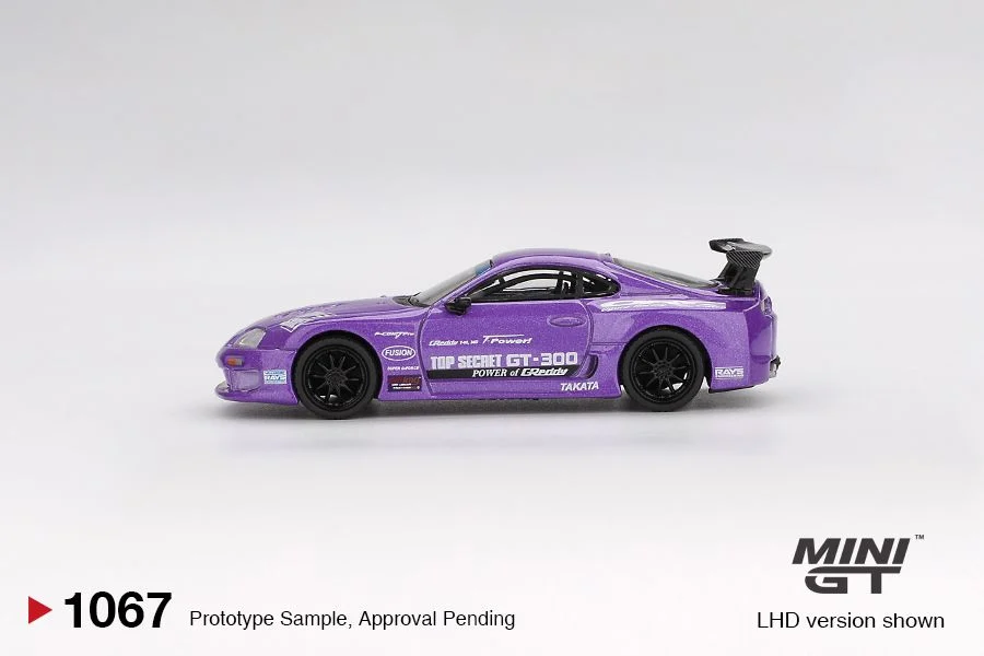 Mini GT Toyota Supra A80 Top Secret GT300 Top Secret Purple MGT01067 1/64 Die Cast