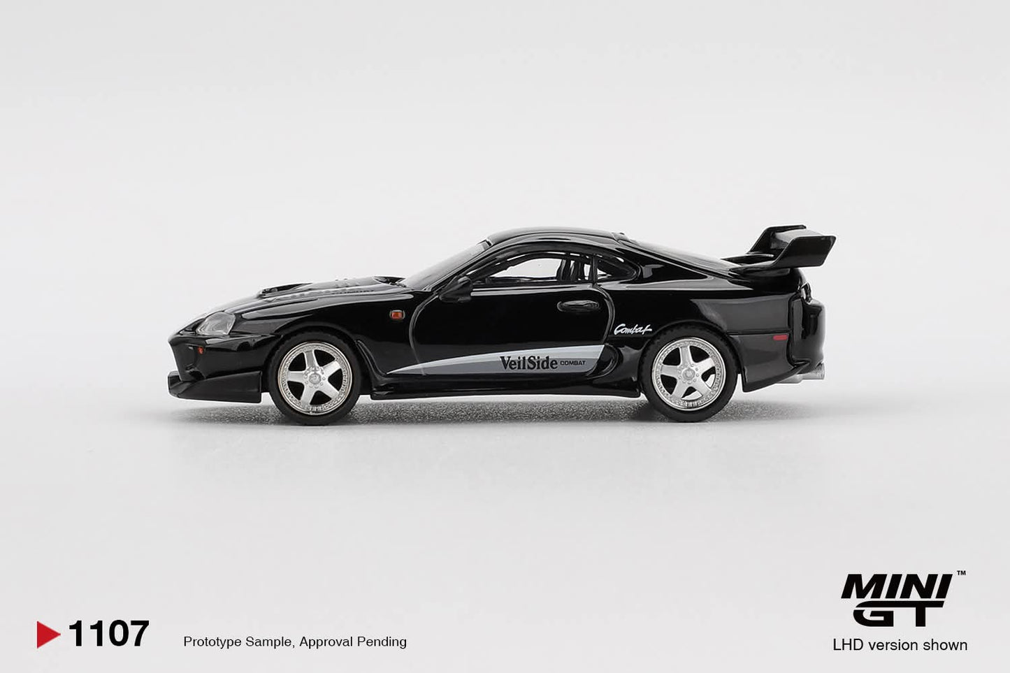 Mini GT Toyota Supra VeilSide Combat V-II Black Blister Packaging MGT01107-BL 1/64 Diecast