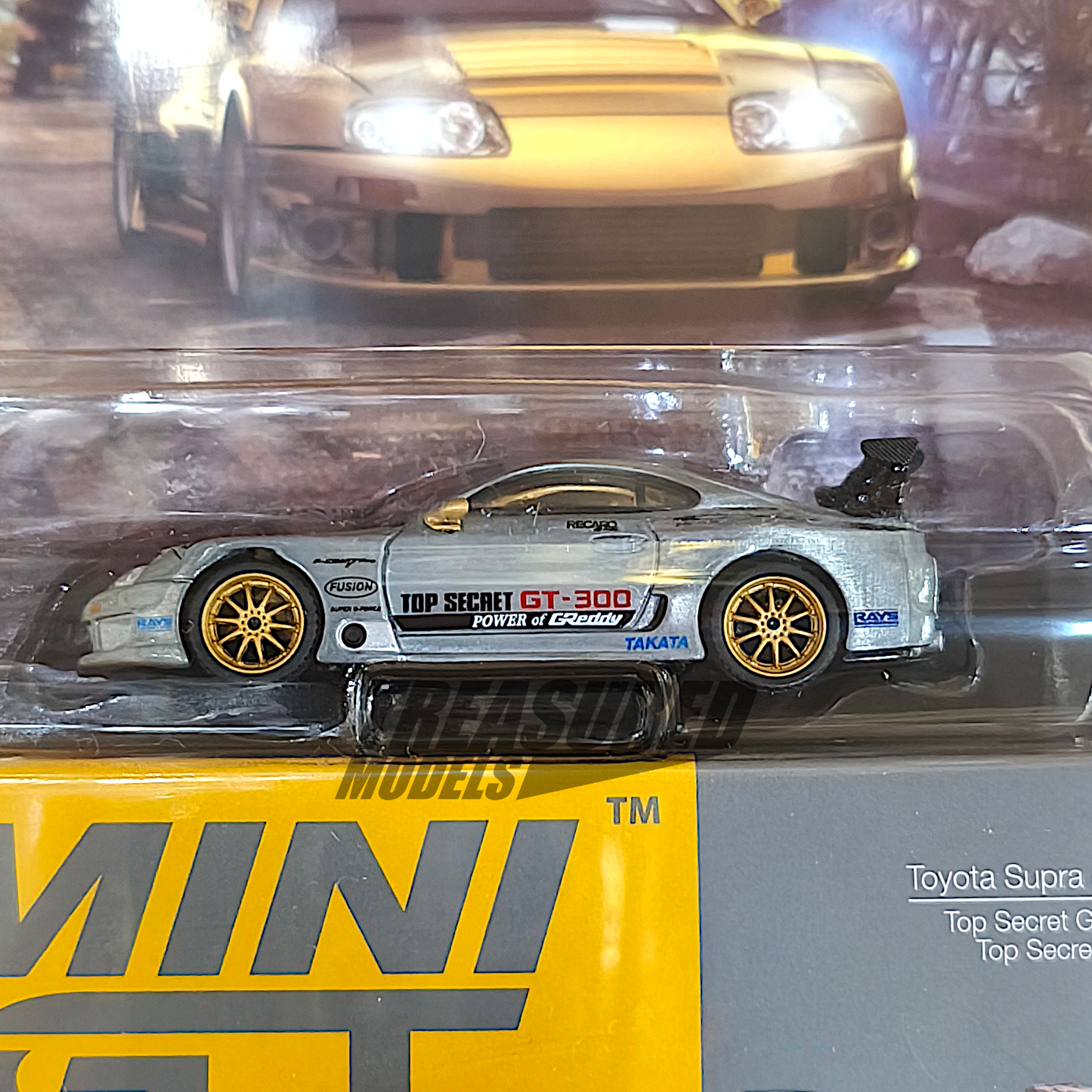 Mini GT CHASE Toyota Supra (A80) Top Secret GT-300 Top Secret Gold MGT00961