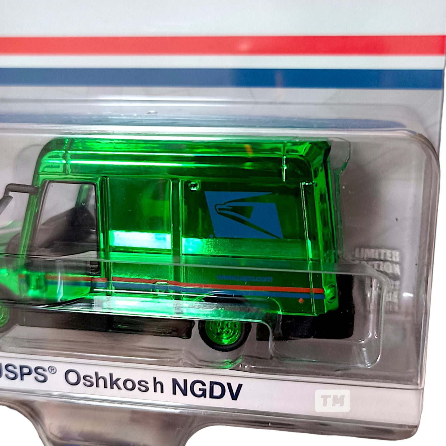 CHASE! GreenLight USPS Oshkosh NGDV CHASE Chrome Green United States Postal Service Exclusive 1/64 Diecast