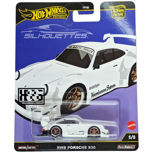 Hot Wheels Porsche 930 RWB White 2025 Premium Car Culture Silhouettes