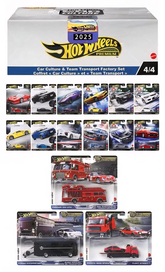 Hot Wheels 2025 Car Culture & Team Transport Factory Collector Box 4-4 1/64 Diecast
