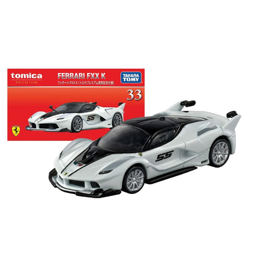 33 Tomica Premium Ferrari FXX K White (Release Commemoration Variant) 2022 Takara Tomy 1/64 Diecast Hero