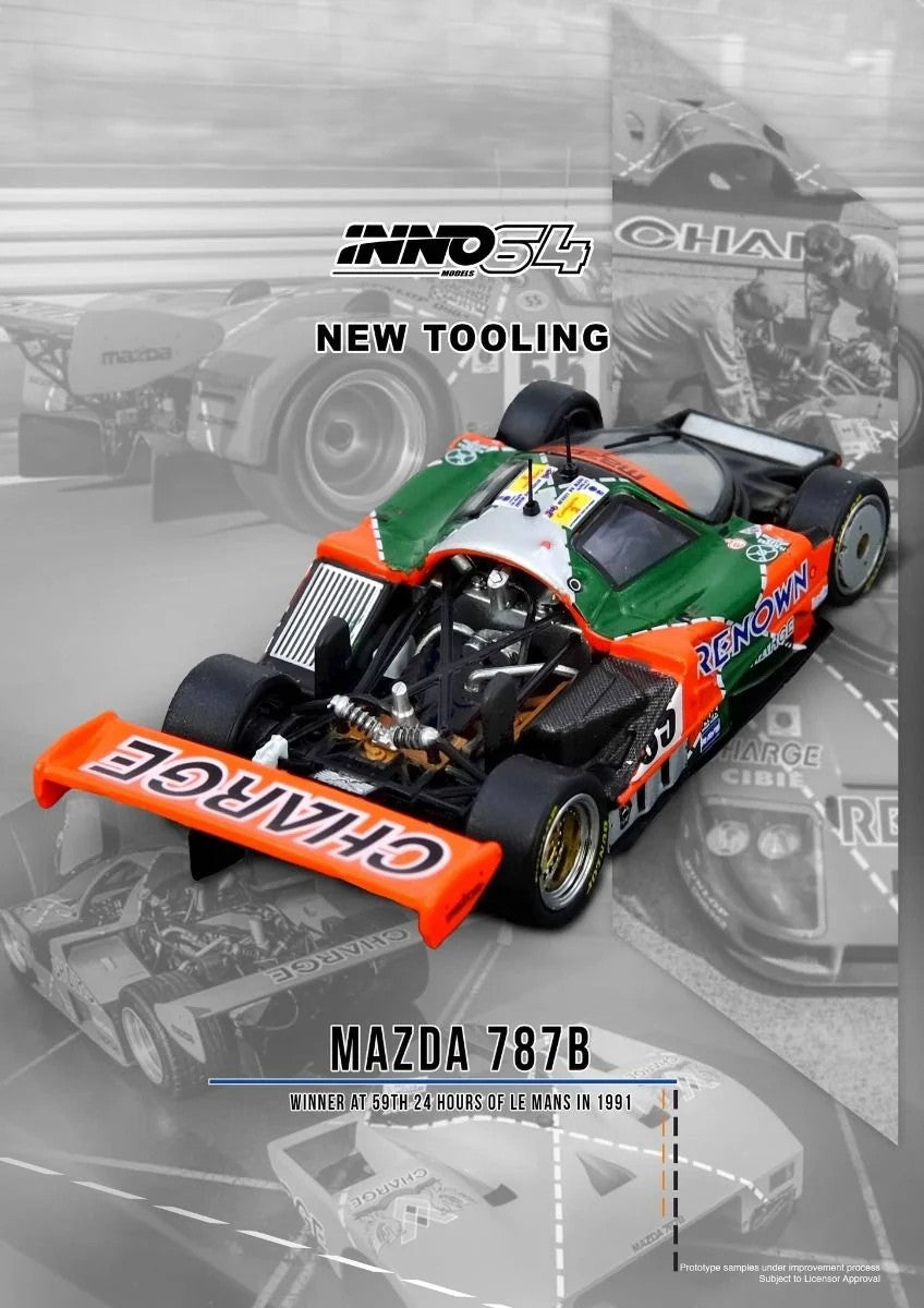 Inno64 787B Winner At 24 Hours Le Mans 1991 IN64-787B-LM91W 1/64 Diecast