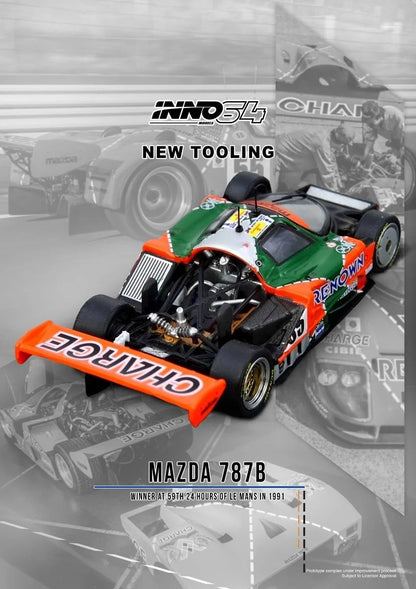 Inno64 787B Winner At 24 Hours Le Mans 1991 IN64-787B-LM91W 1/64 Diecast