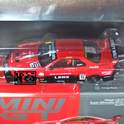 Mini GT 843 Nissan LB-ER34 Super Silhouette Skyline Red Black 1/64 Die Cast