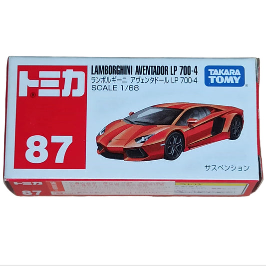 Tomica 87 Lamborghini Aventador LP 700-4 Orange 2012 Takara Tomy 1/64 Diecast