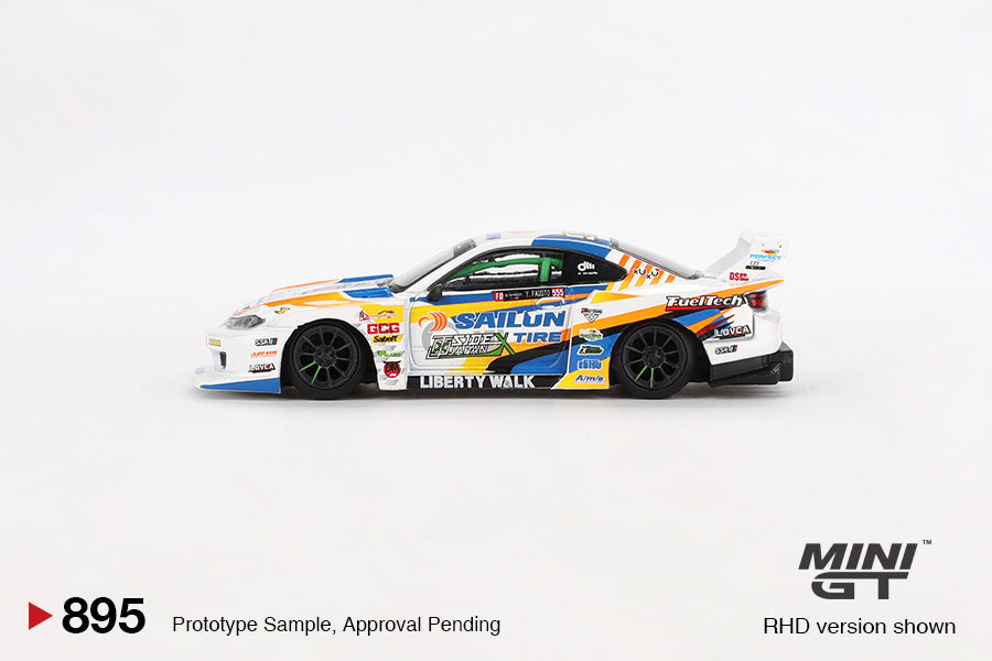 Mini GT Nissan LB-Super Silhouette S15 Silvia #555 2023 Formula Drift Japan MGT00895 1/64 Die Cast