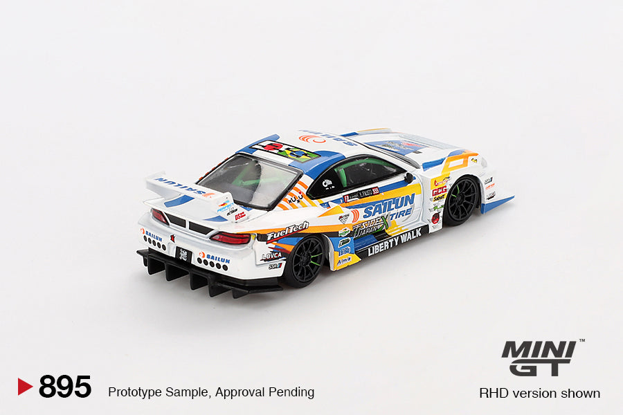 Mini GT Nissan LB-Super Silhouette S15 Silvia #555 2023 Formula Drift Japan MGT00895 1/64 Die Cast