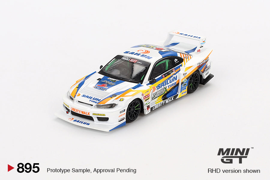 Mini GT Nissan LB-Super Silhouette S15 Silvia #555 2023 Formula Drift Japan MGT00895 1/64 Die Cast