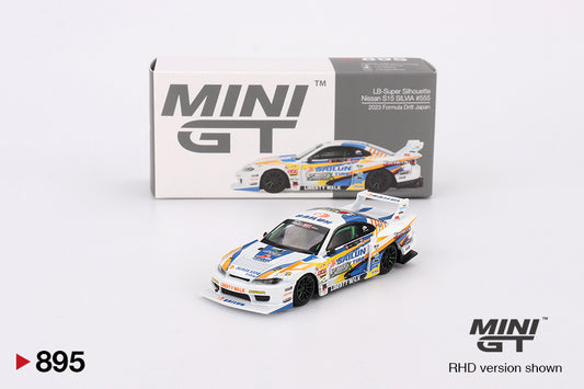 Mini GT Nissan LB-Super Silhouette S15 Silvia #555 2023 Formula Drift Japan MGT00895 1/64 Die Cast