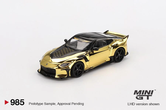 Mini GT 985 *HEC Early Release* Nissan Z VeilSide FFZ400 Gold Chrome 1/64 Die Cast