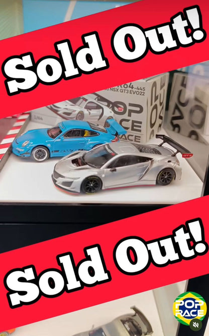 Pop Race 2pcs-Set 997 RWB & Honda NSX GT3 EVO22 Brazil Event Exclusive 1/64 Diecast