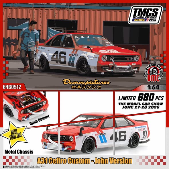 BM Creations A31 Cefiro Custom - John Version TMCS 2026 64B0512 1/64 Diecast