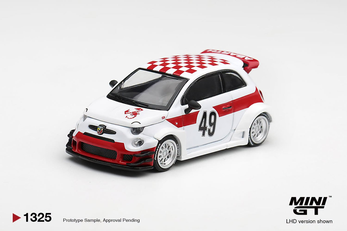 [Pre-Order] Mini GT Abarth 595 LB-WORKS x Abas Works 1000 TC Tribute MGT01325 1/64 Diecast