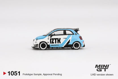 Mini GT Abarth 595 LB-WORKS x Abas Works IZTK Blister Packaging MGT01051 1/64 Diecast