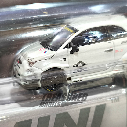 Mini GT Abarth 595 LB-Works x Abas Works Fighter Blister Packaging MGT01064 1/64 Diecast