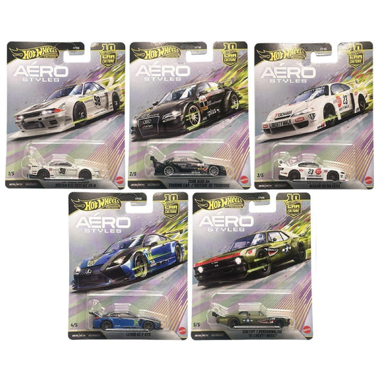 Hot Wheels Aero Styles (Set of 5) 2026 Premium Car Culture 1/64 Diecast
