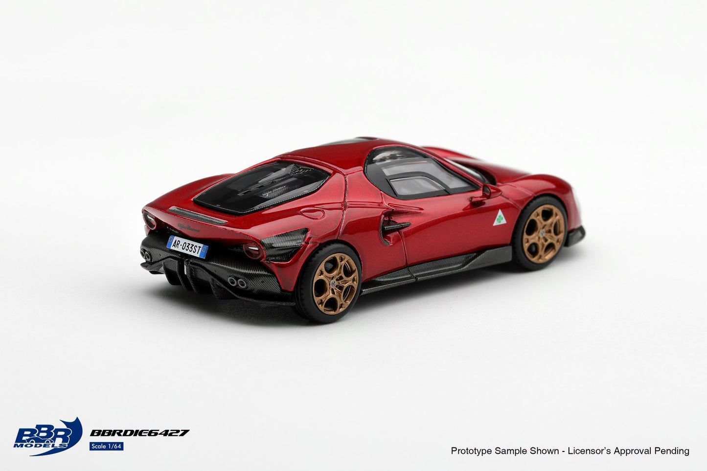 [Pre-Order] BBR Models Alfa Romeo 33 Stradale Rosso Villa d'Este BBRDIE6427 1/64 Diecast