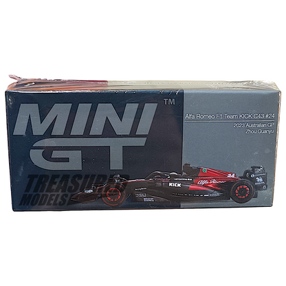 Mini GT Alfa Romeo C43 #24 Zhou Guanyu 2023 F1 2023 Australian GP MGT00728 1/64 Diecast