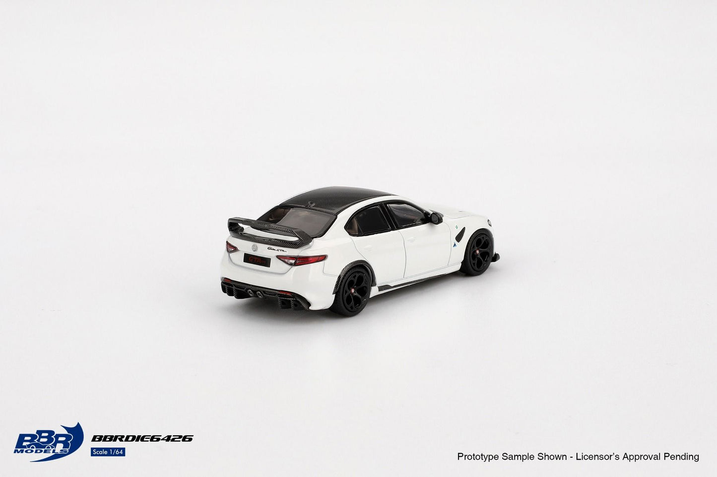 BBR Models Alfa Romeo Giulia GTAm White BBRDIE6426 1/64 Diecast